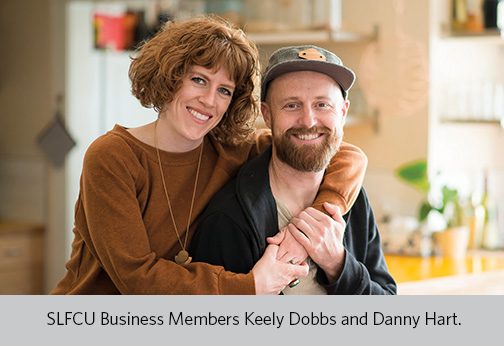 Business members Keely Dobbs and Danny Hart.